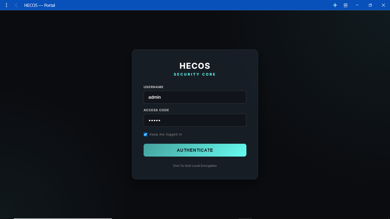 Hecos Portal Login