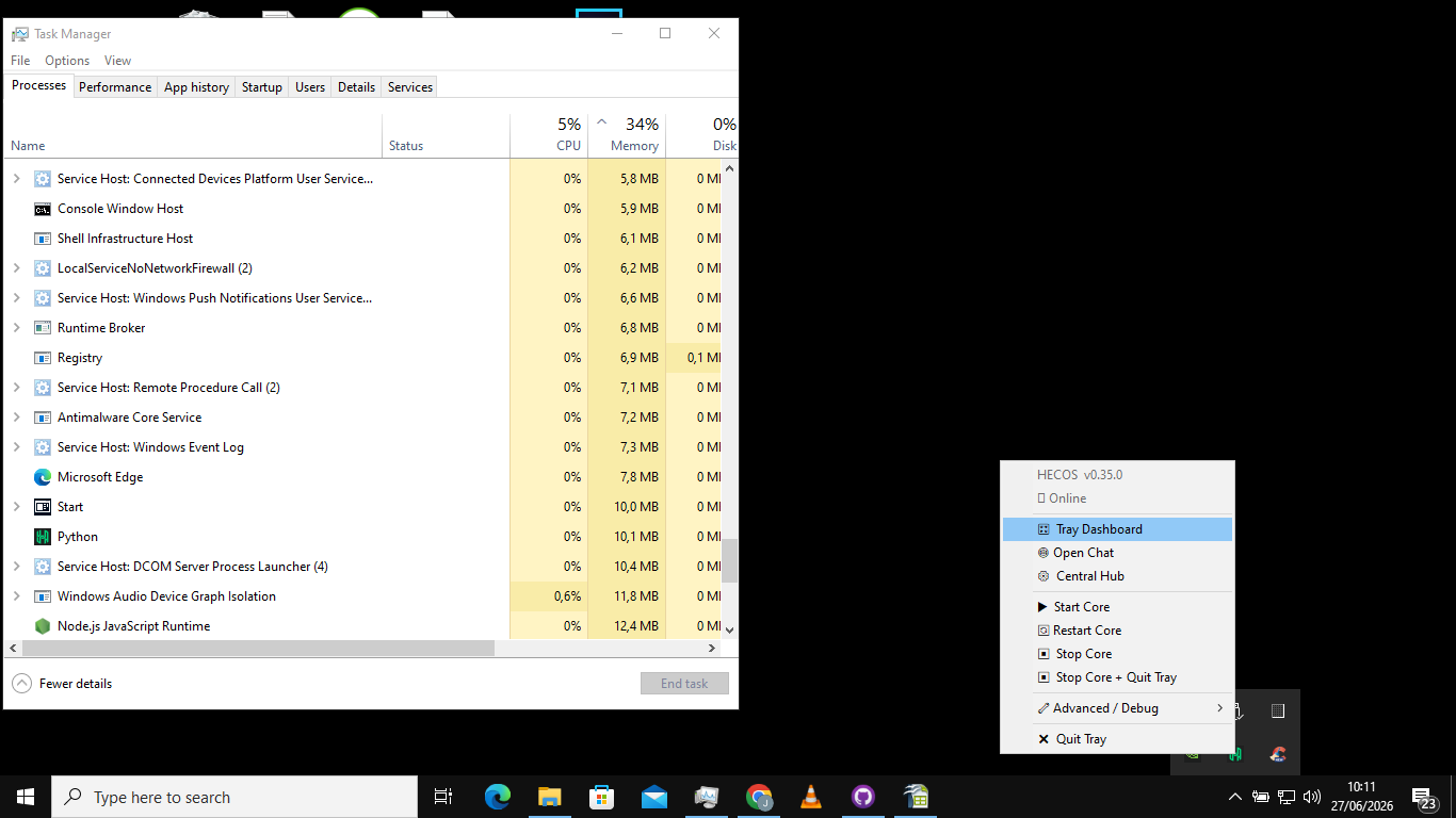 Icontray Right Click Menu